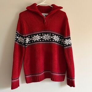 Red Quarterzip Ugly Sweater